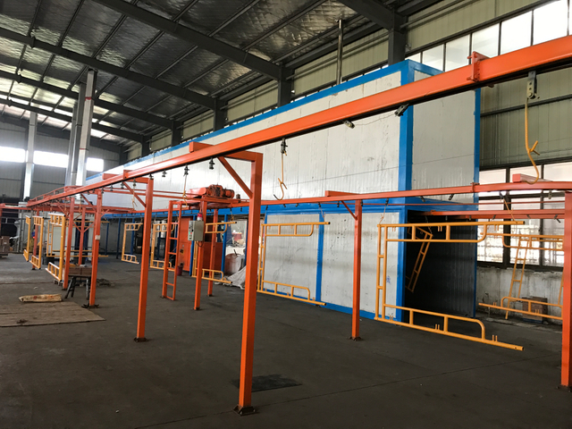 Scaffolding powder coating line