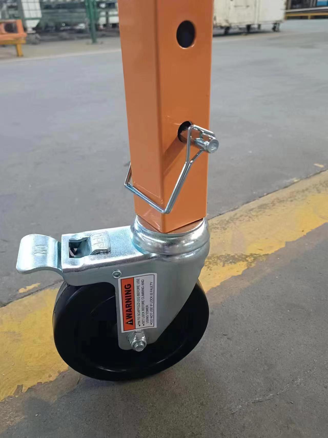 Locking Caster Wheel for Portable Scaffolding