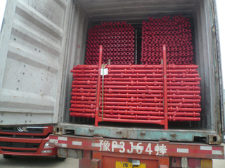 Red Painted Cuplock Scaffold