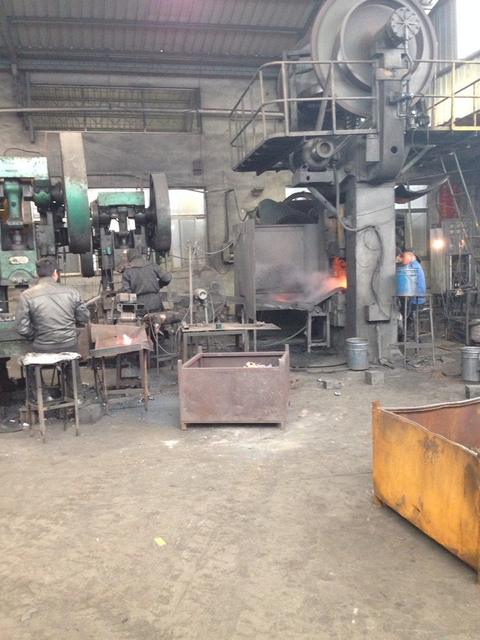 Scaffolding coupler forging line