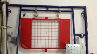 Red Painted Scaffolding Ladder Access Gate 960mm X 761mm
